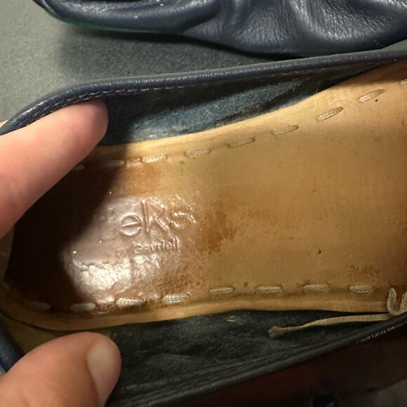 Tieks California Navy Italian Leather Ballet Flat Shoes Travel Size 7 - Picture 14 of 15